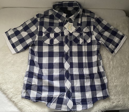 Jungen hemd blau weiss kariert - hemd,