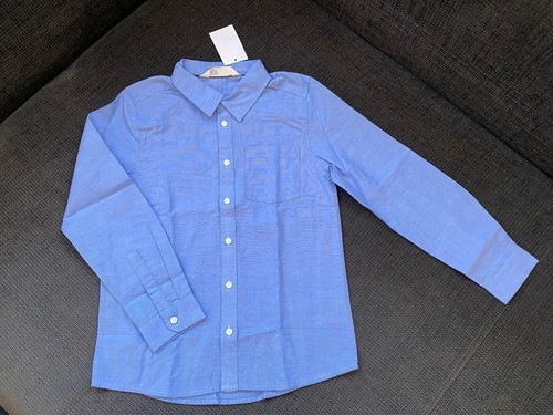Kinder langarm hemd - hemd, blau