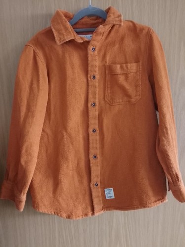 Cordhemd jungen orange 140 - cordhemd,