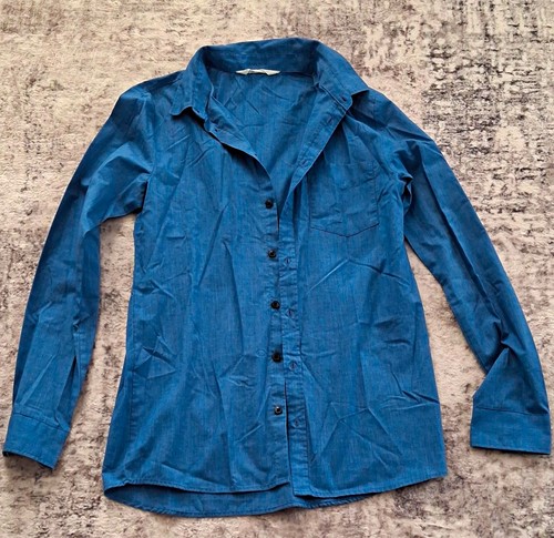 Jungen hemd blau langarm - h&m,