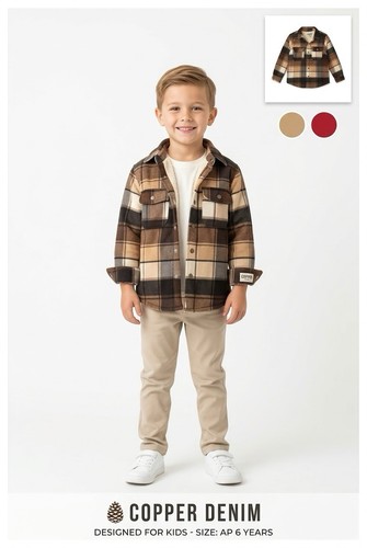 Copper denim jungen hemdjacke - copper,
